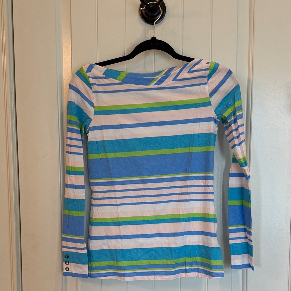 Lilly Pulitzer- Lightweight White Cowl Neck Women's Top with Tassel Hem